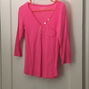 Lilly 3/4 sleeve top- pink